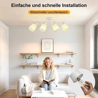 Unikcst Deckenstrahler Leinen 4 Flammig – Bild 4 #4 Flammig