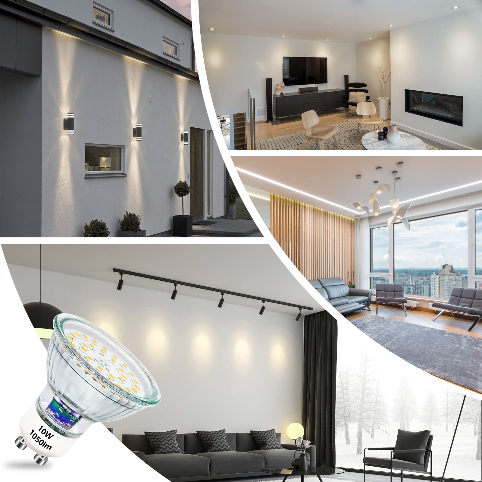 Unikcst GU10 LED 10W Nicht Dimmbar – Bild 6 #Neutralweiß 4500K #6er Set
