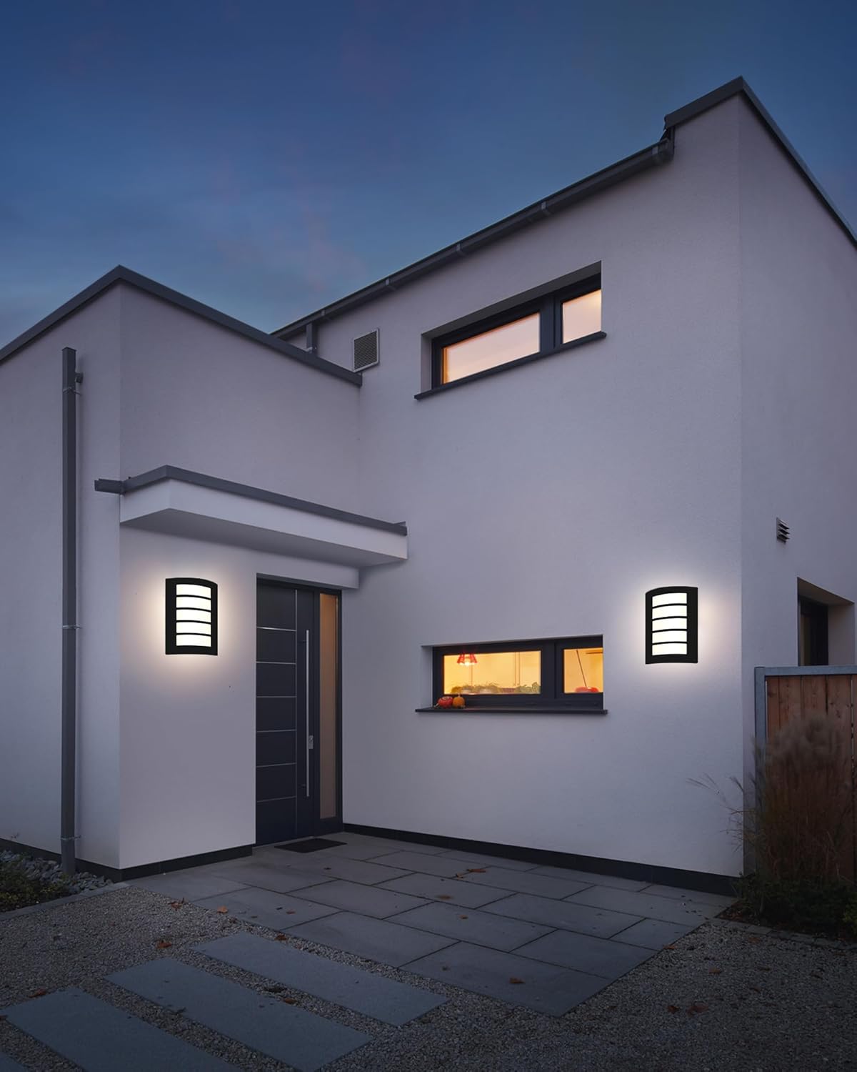 HiBay Außenwandleuchte E27 IP4 – Bild 6 #Schwarz Matt