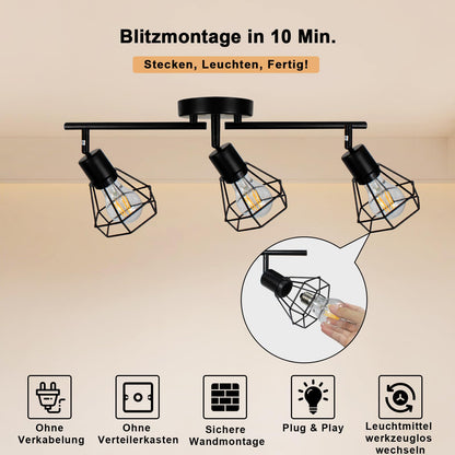HiBay Stecker-Strahler 3 Flammig – Bild 5 #3 Flammig