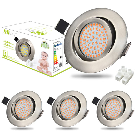 HiBay LED Einbaustrahler Ultra Flach 3,5W – Bild 1 #Warmweiß 3000K #4er Set