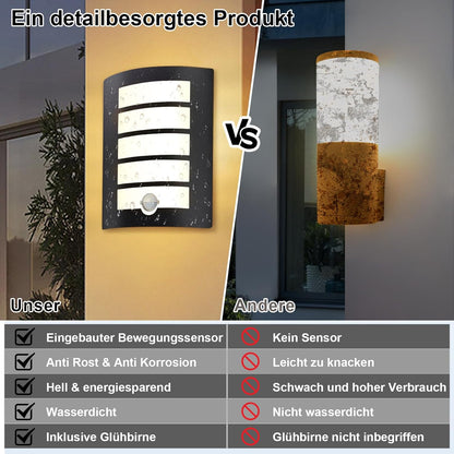 Kaihui Außenwandleuchte mit Be – Bild 4 #Schwarz Matt