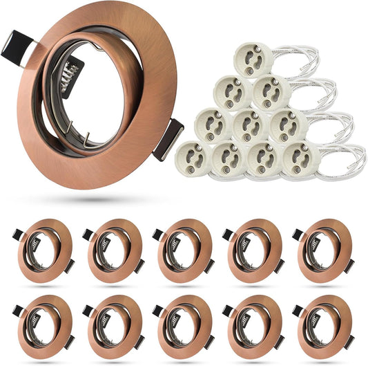 K4 GU10 LED Einbaurahmen Set – Bild 31 #Kupfer - Antikkupfer #10 Stück