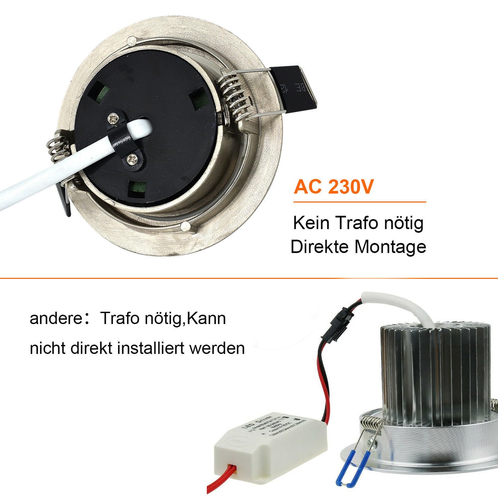 HiBay Einbaustrahler schwenkbar 40 Grad Detail