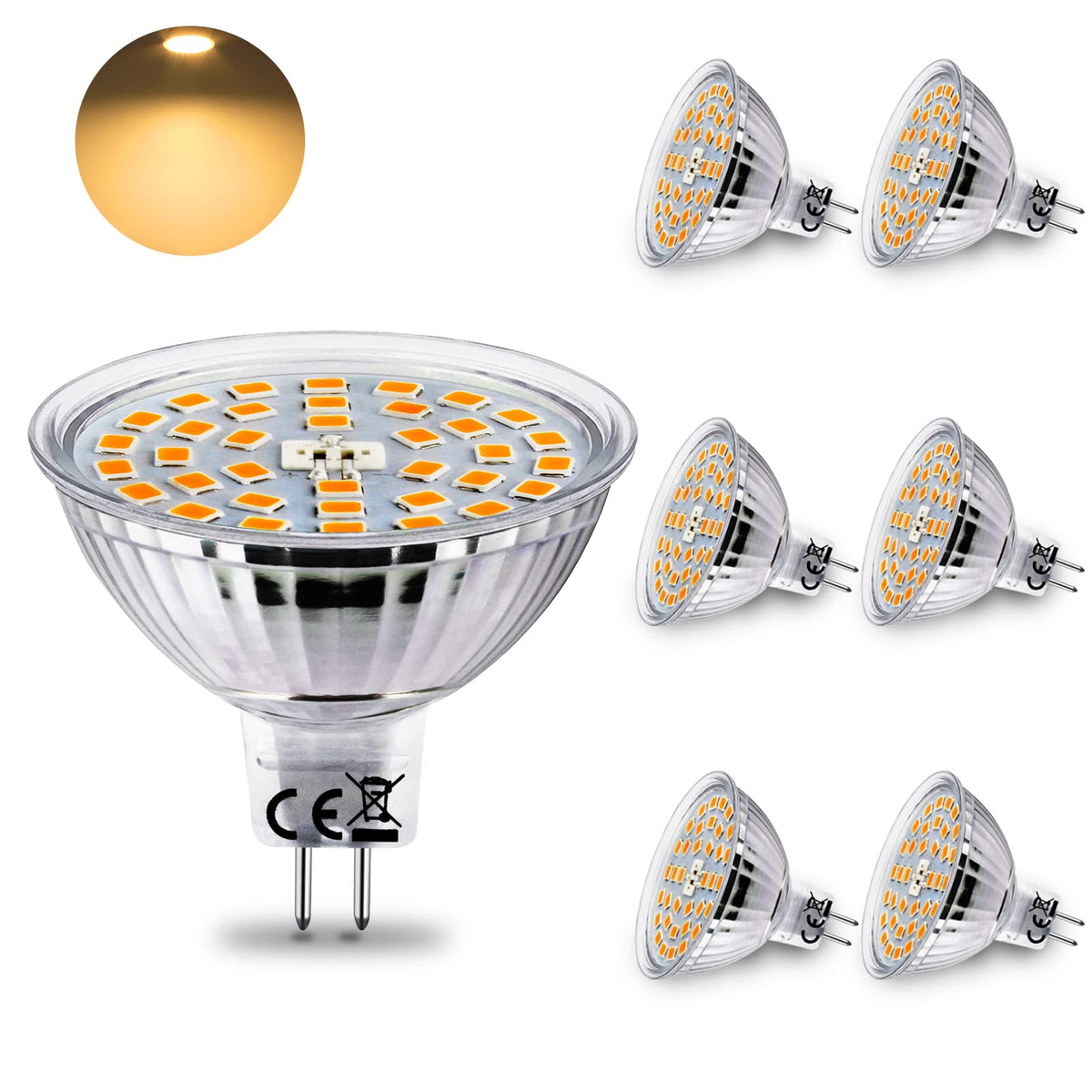 HiBay MR16 LED 4W 12V GU5.3 – Bild 1 #Warmweiß 2700K #6er Set
