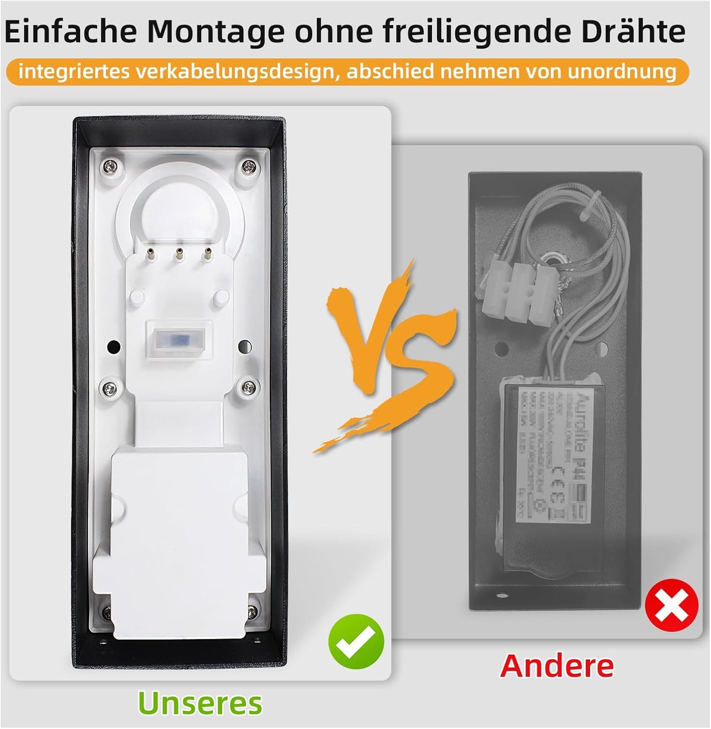 Unikcst Außenwandleuchte Schwarz Matt – Bild 4