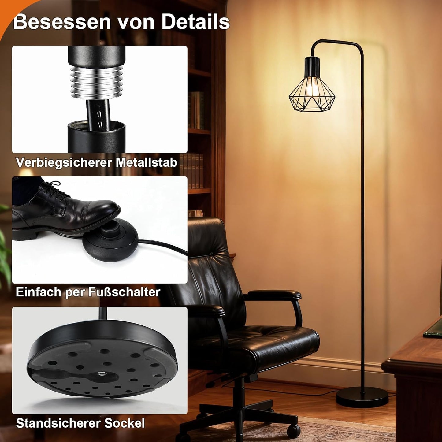 HiBay Stehlampe 1 Flammig Industrial – Bild 3