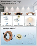 GU10 Einbaurahmen Rund Antikkupfer – Bild 6 #Kupfer - Antikkupfer