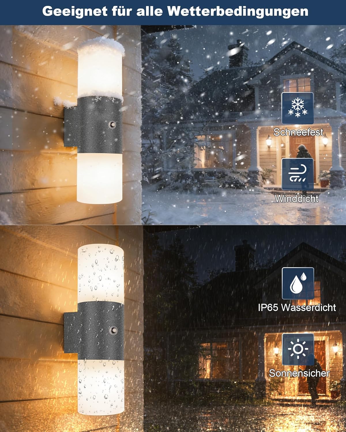 Allesgute Außenwandleuchte Anthrazit – Wetterfest IP65 #Anthrazit