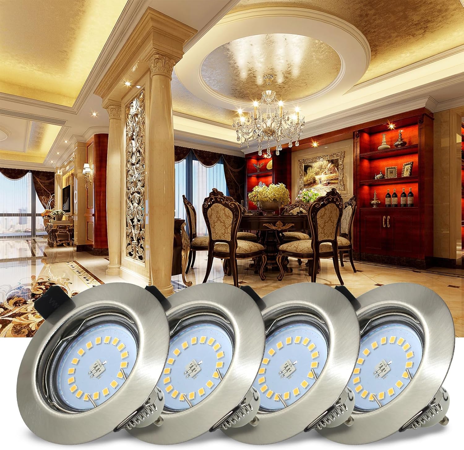 HiBay LED Einbaustrahler Set GU10 Rund 5W – Bild 7 #4er Set