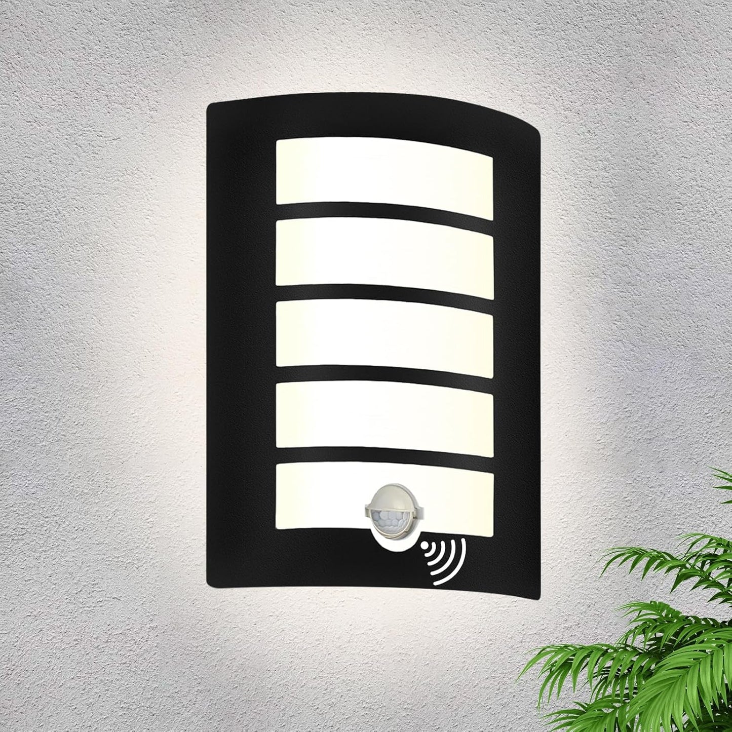 HiBay Außenwandleuchte mit Bew – Bild 1 #Schwarz Matt