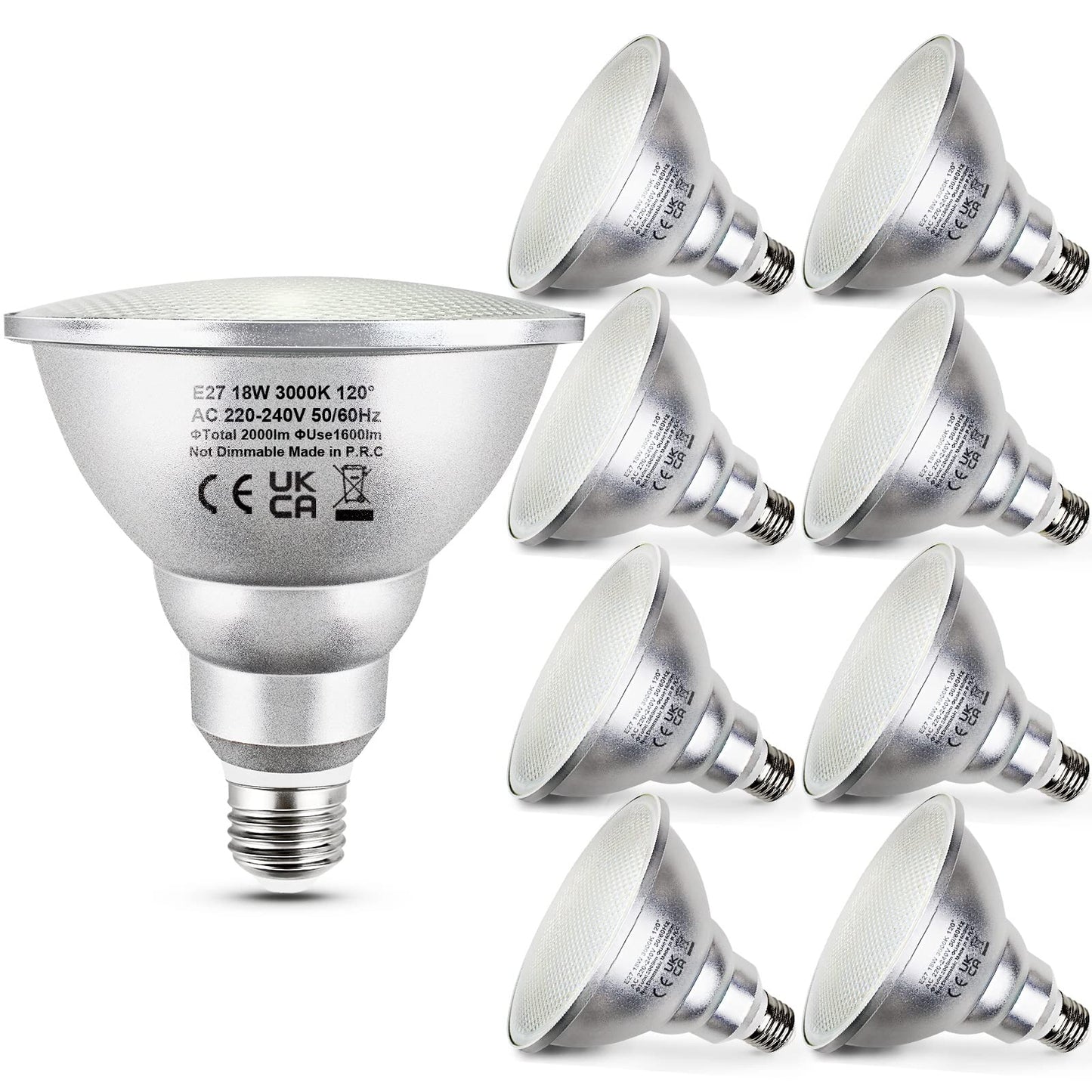 Unikcst PAR38 18W 8er Set – Bild 1