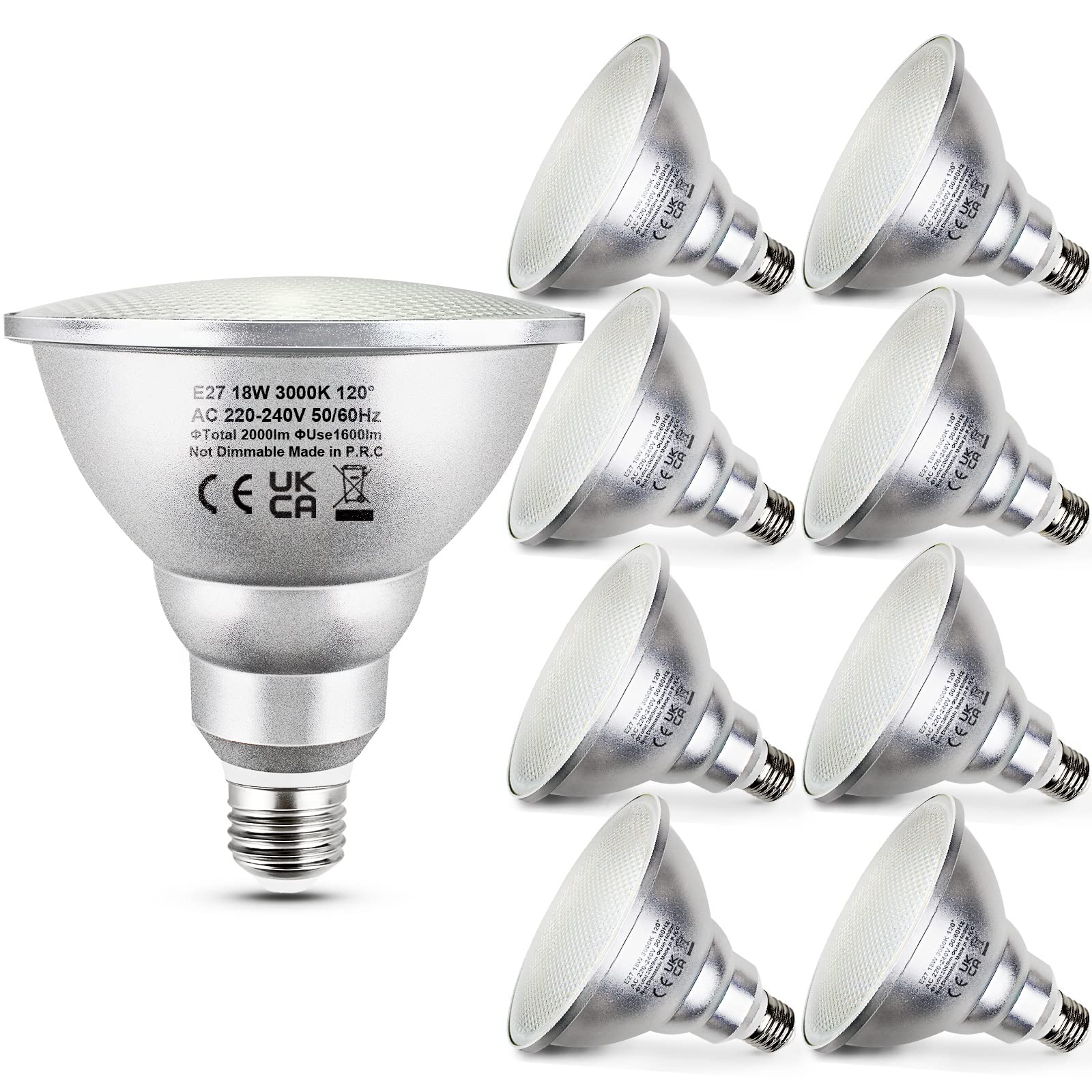 Unikcst PAR38 18W 8er Set – Bild 1