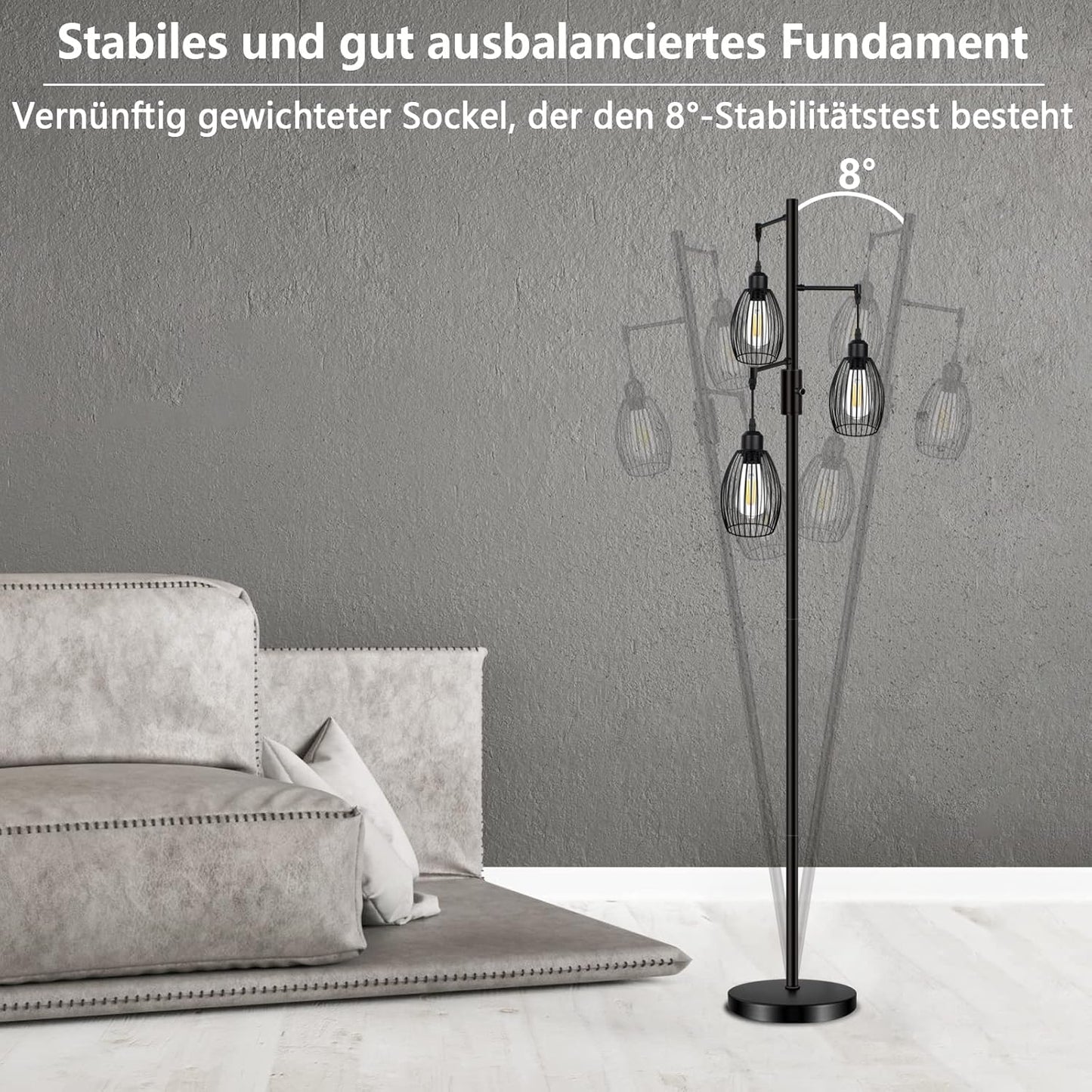 HiBay LED Stehlampe Vintage Vogelkäfig – Bild 4