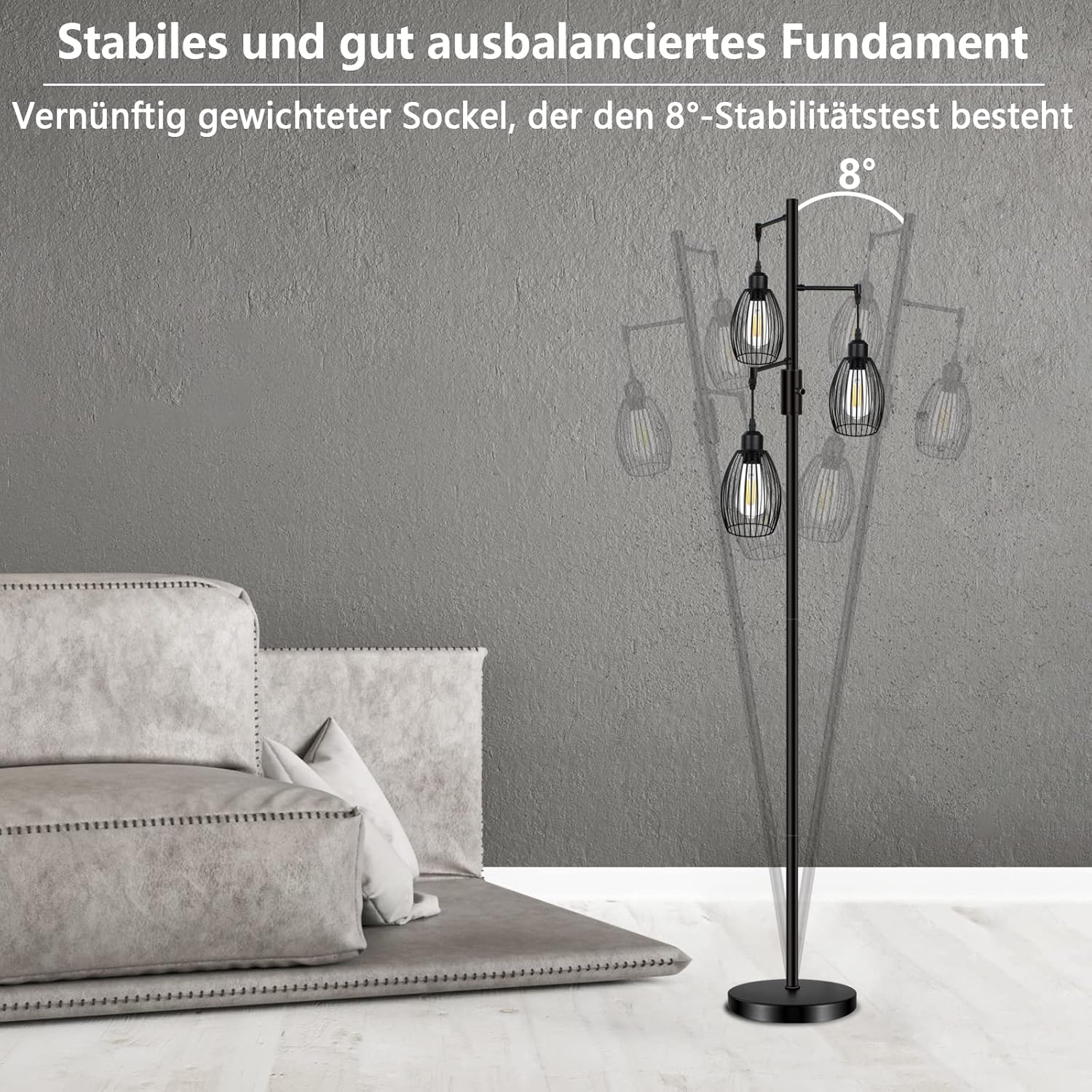 HiBay LED Stehlampe Vintage Vogelkäfig – Bild 4