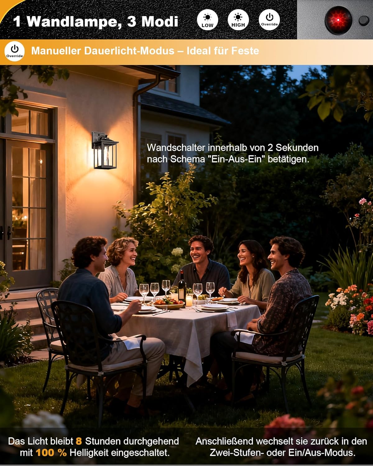 Wondlumi Außenwandleuchte – Bild 4
