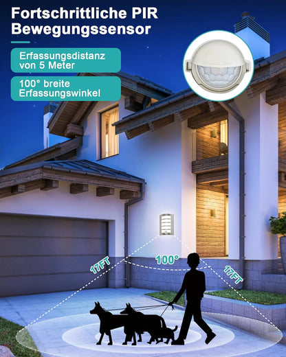 HiBay Außenwandleuchte mit Bew – Bild 2 #Edelstahl Gebürstet