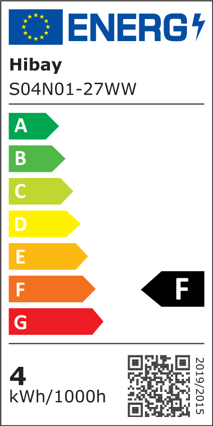 EU Energy Label – EPREL 1409924 – S04N01-27WW