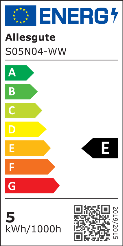 EU Energy Label - EPREL 1416263 - S05N04-WW #Nicht Dimmbar WW