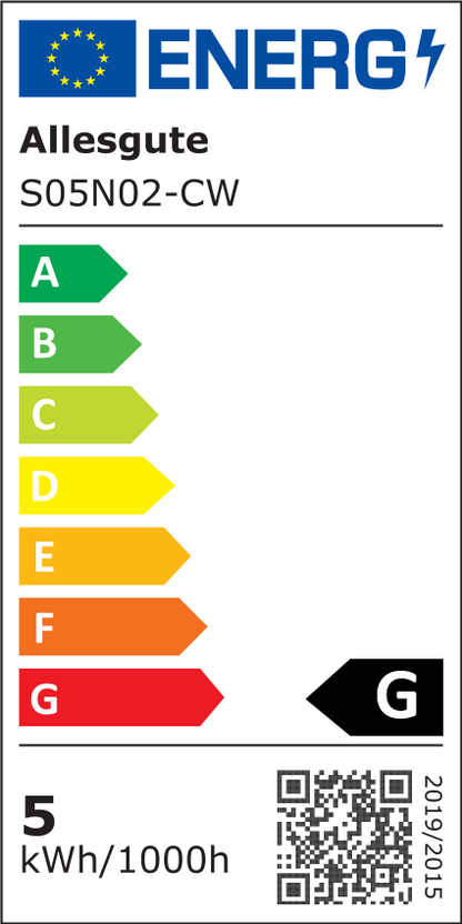 EU Energy Label – EPREL 990917 – S05N02-CW #Kaltweiß 6000K