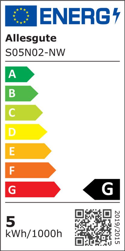 EU Energy Label – EPREL 990983 – S05N02-NW #Neutralweiß 4500K