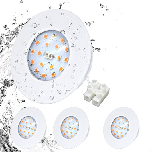 HiBay LED Einbaustrahler 5W IP44 Ultra Flach – Bild 46 #Weiß #Warmweiß 3000K #4er Set