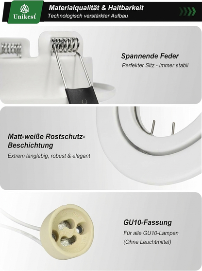GU10 Einbaurahmen Schwenkbar – Bild 33 #Mattweiß