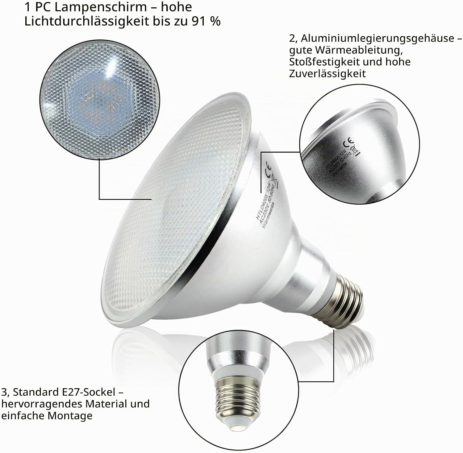 HiBay PAR38 12W 1 Stück – Bild 2