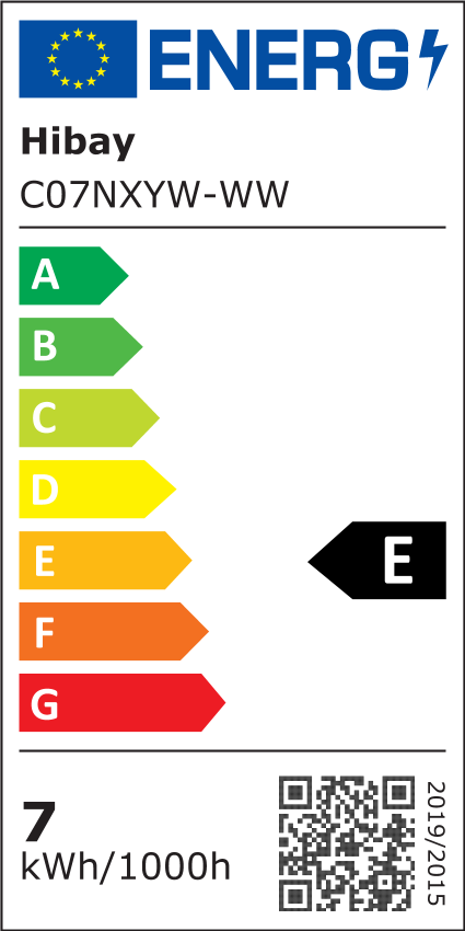 EU Energy Label - EPREL 1384080 #Warmweiß 3000K