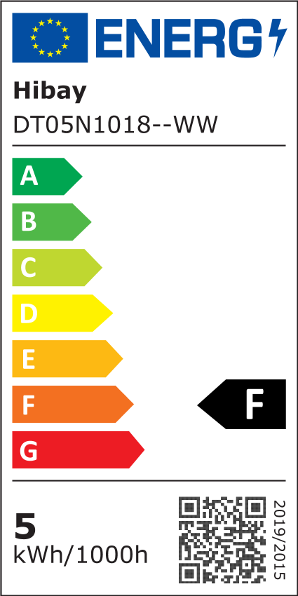 EU Energy Label - EPREL 1328902 #Warmweiß 3000K