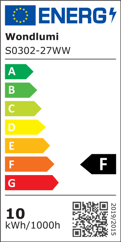 EU Energy Label - EPREL 1564405 #Warmweiß 2700K #Dimmbar