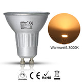 Dimmbar LED-Glas-Reflektor GU10, 5W = 50W 400 Lumen, Warmweiß / Neutralweiß, 4 Stück