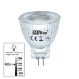MR11 5W LED-Reflektor | GU4 Strahler | Warmweiß/Neutralweiß | 400lm | 4er- Set