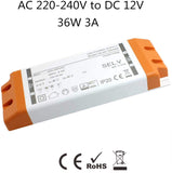 LED-Trafo 36W DC 12V 3A, Nicht dimmbar LED Transformator, LED Treiber Netzteil