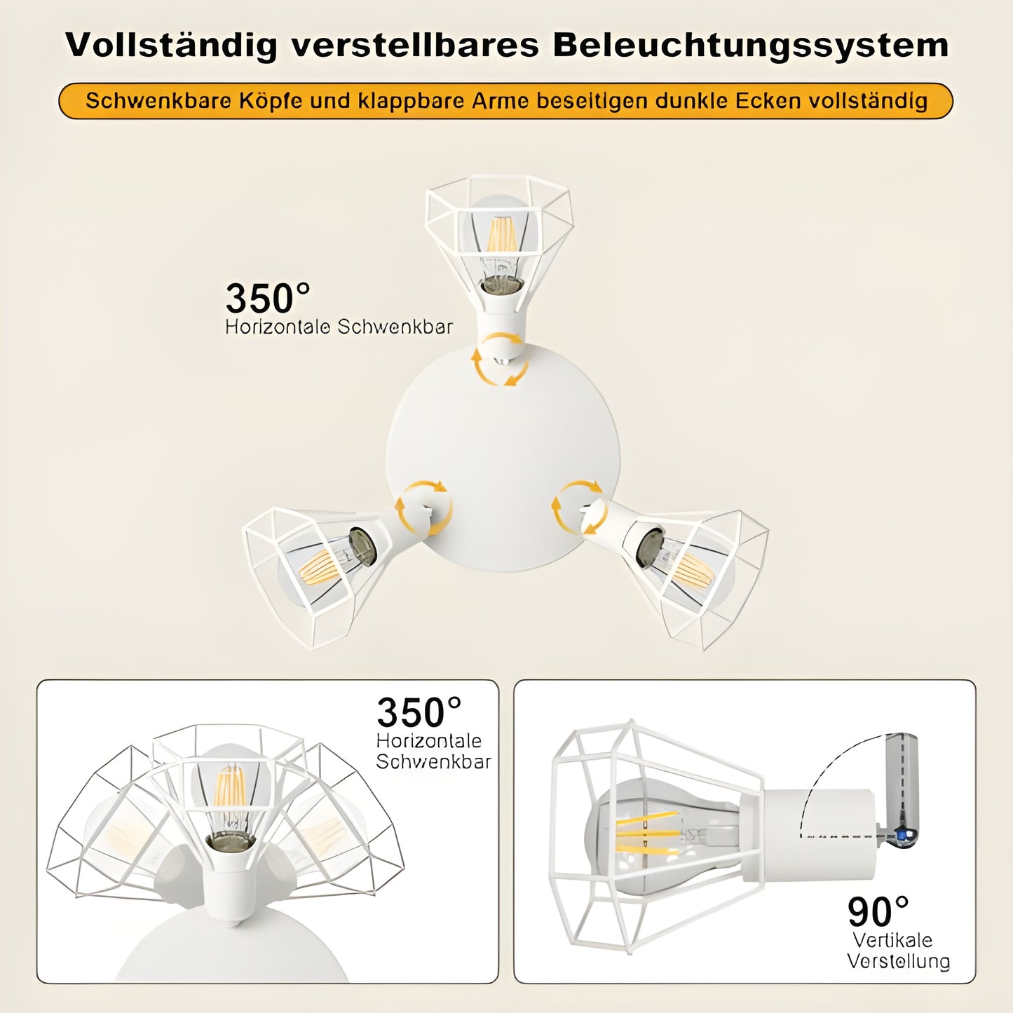 HiBay Diamant Weiß 3 Flammig – Bild 2 #3 Flammig