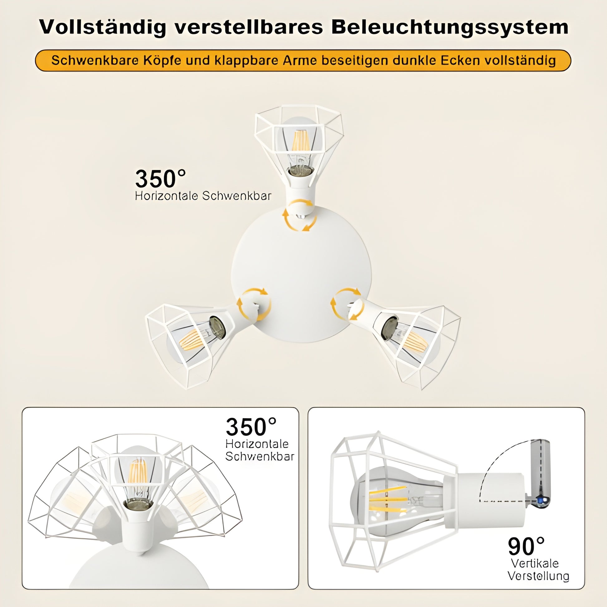 HiBay Diamant Weiß 3 Flammig – Bild 2 #3 Flammig
