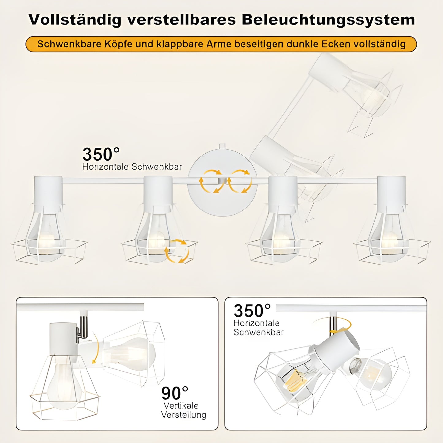 HiBay Diamant Weiß 4 Flammig – Bild 2 #4 Flammig