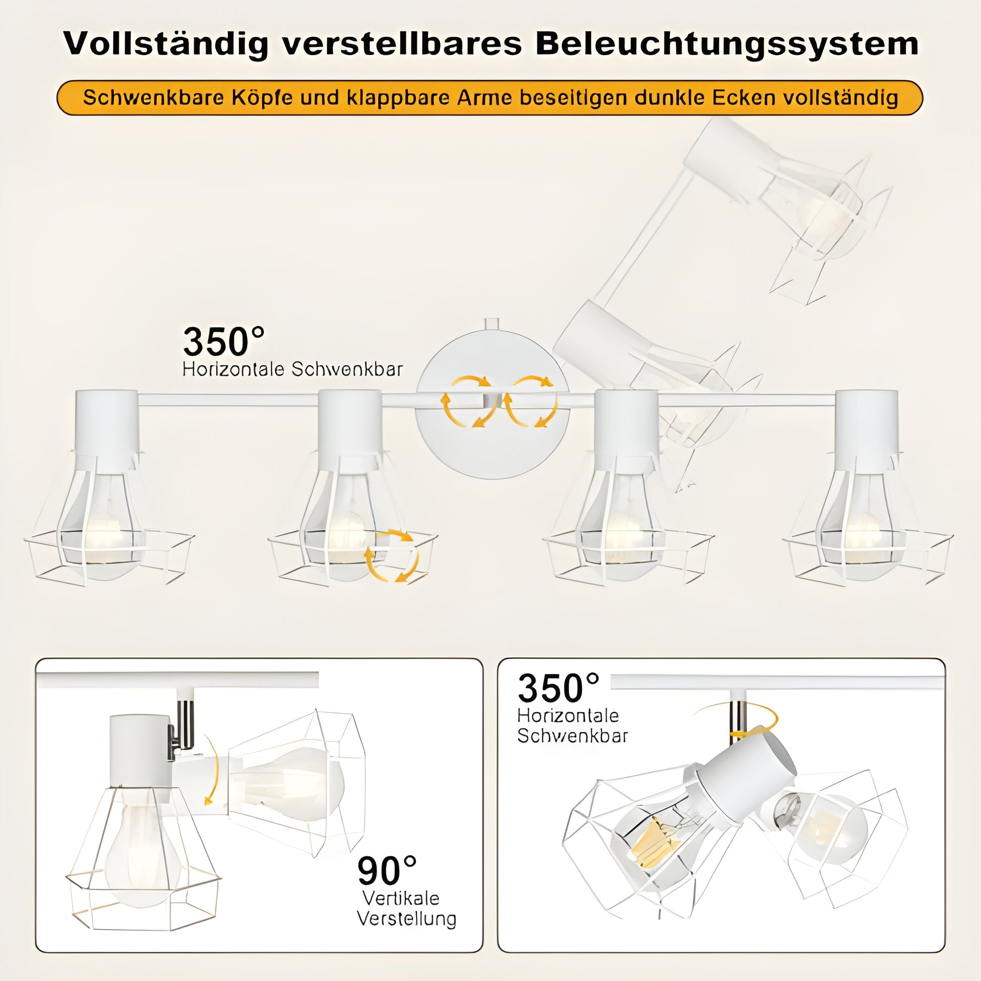 HiBay Diamant Weiß 4 Flammig – Bild 2 #4 Flammig
