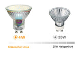 LED GU10 Leuchtmittel, Glas Reflektor, 4W 400lm 230v, 120° Reflektorlampen, 10 Stück