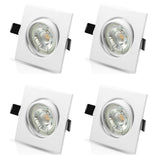 4er Set LED Einbaustrahler | LED Einbauleuchte Schwenkbar | Decken-Spot GU10 inkl. 5W 400lm