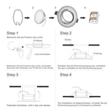 6 Stück Dimmbar LED Einbaustrahler | 6W 500lm | extra flach 28mm | 230V