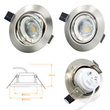 4er SET LED-Einbaustrahler | 230V 6W | DIMMBAR | ohne Trafo | 28mm flach | Rund