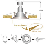 4er-Set LED Einbauleuchte 5W GU10 Spot Rund Weiß 230V