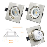 6X Ultra flach LED Einbauleuchten | dimmbar | 6W | 230V | Einbaustrahler