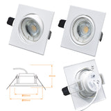 LED Einbaustrahler, Dimmbar Schwenkbar Einbauleuchten, Weiß 6W led Modul, 230V 4er-set