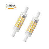 R7S LED 78mm 5W Nicht Dimmbar, J78 Doppelende Lineare Reflektorlampe, Warmweiß 3000K, 2er Pack