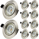 10er Set LED-Einbaustrahler GU10 | 230V | 5W 400lm | Schwenkbar | Rund