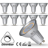 10 Stück LED Glas Reflektor, Dimmbar GU10 5W = 50W 400lm, Warmweiß/ Neutralweiß, 230V 120°