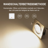 LED Lampen Dimmbar, 6W Deckenleuchte 3-Step-Dimmbar, 3000K/4500K 4er-Set,230V