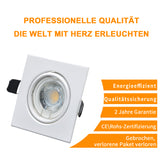 LED Einbaustrahler, Dimmbar Schwenkbar Einbauleuchten, Weiß 6W led Modul, 230V 4er-set